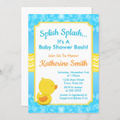 Duck Baby Shower Invitation Baby Duck Boy (Front/Back)
