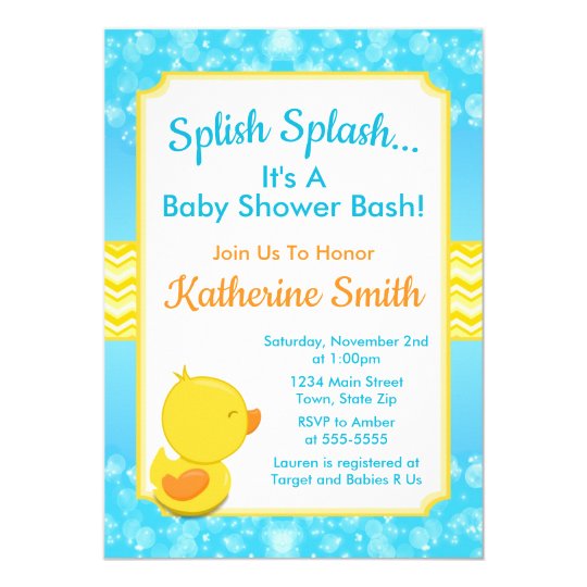 Duck Baby Shower Invitation Baby Duck Boy | Zazzle.com