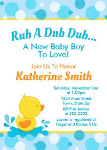 Duck Baby Shower Invitations Zazzle Duck Baby Shower Invitation Boy