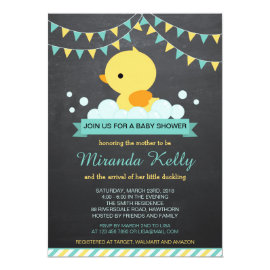 Duck Baby Shower Invitation / Rubber Duck Invite
