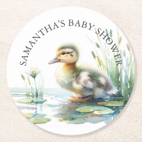 Duck Baby Shower Personalized Coasters