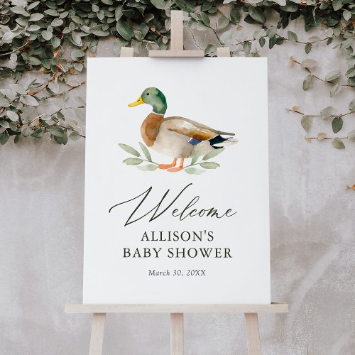 Duck Baby Shower Welcome Sign