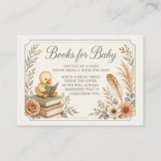 Duck Baby Sprinkle/Shower Books For Baby Card
