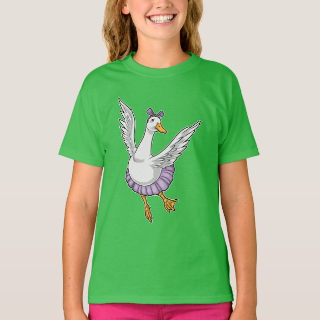 Duck Ballerina Ballet Dance T-Shirt (Front)