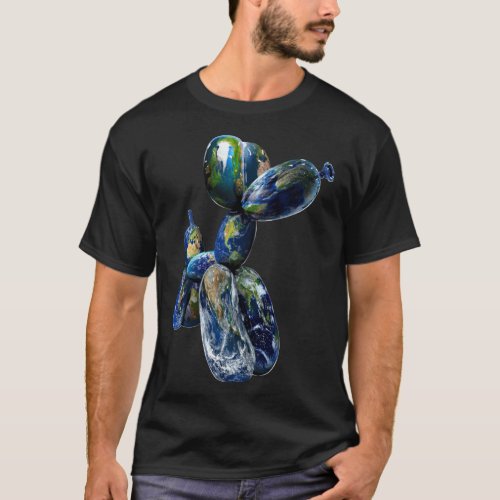 Duck balloon animal twisting pointillism painting  T_Shirt