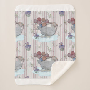 Duck Balloons Nursery Theme Baby Cloth Sherpa Blanket