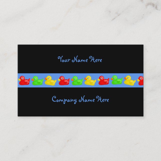 Duck Banner, Your Name Here, Company Name Here Business Card (Front)