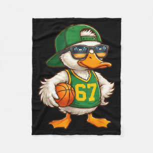 Duck Basketball 67 Gen Alpha Slang Srts Men Boys K Fleece Blanket