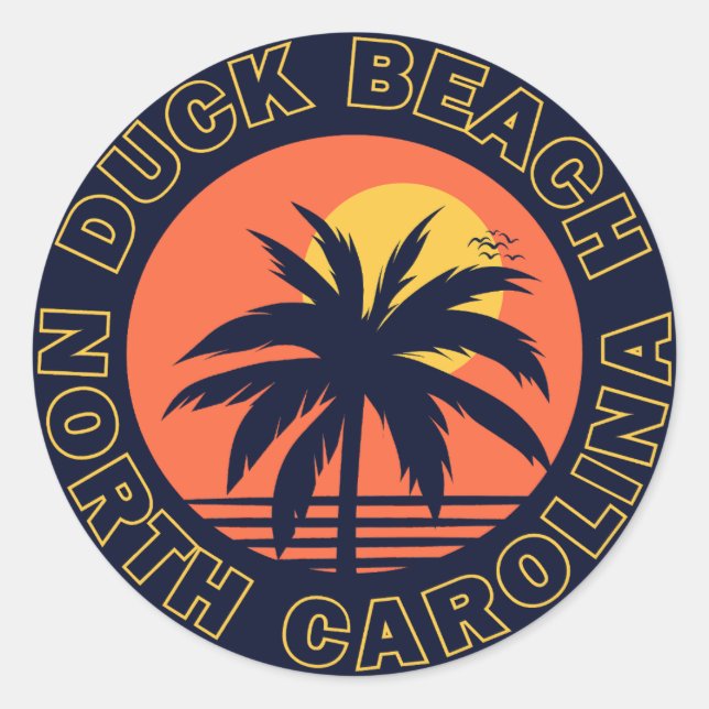 Duck Beach,North Carolina Classic Round Sticker (Front)