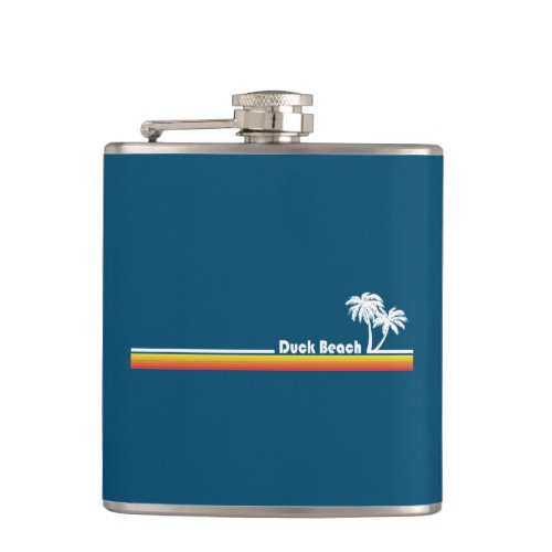 Duck Beach North Carolina Flask