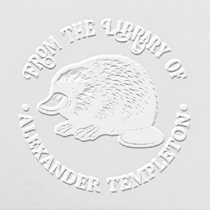 Duck Billed Platypus #3P Library Book Name Embosser