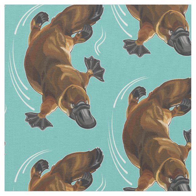 duck-billed platypus fabric (Close Up)