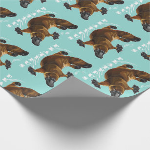 duck-billed platypus wrapping paper