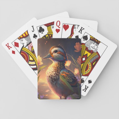 Duck Bird Animal Portrait Painting Wildlife Ponds Poker Cards