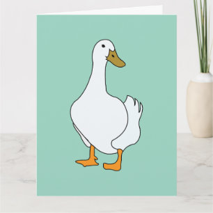 Duck Bird White Duck Card