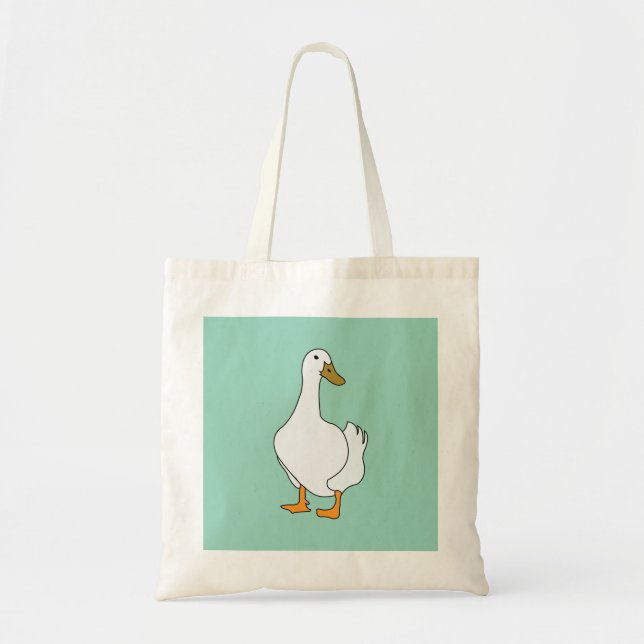 Duck Bird White Duck  Tote Bag (Front)
