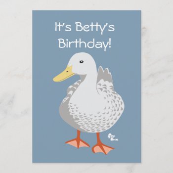 Duck Birthday Invitation by flopsock at Zazzle