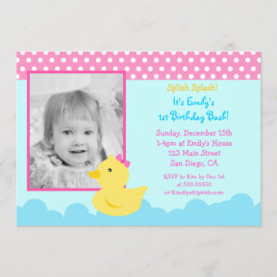 Duck Birthday Invitations