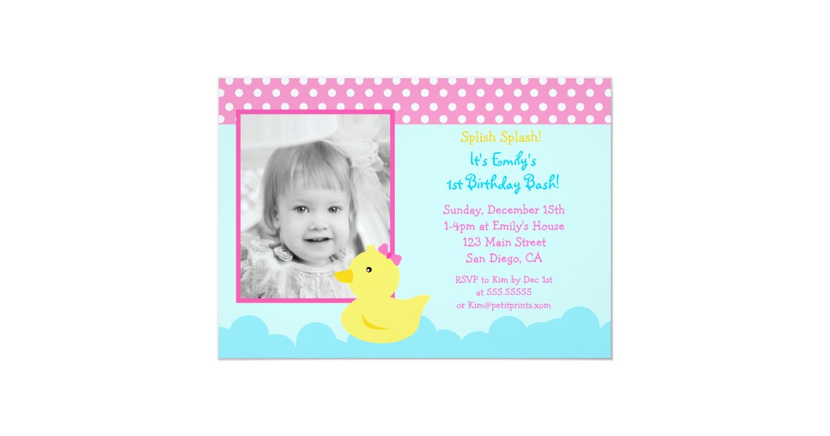 Duck Birthday Invitations | Zazzle.com