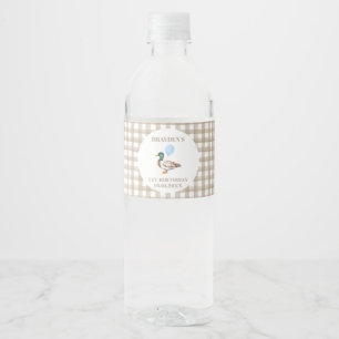 Duck Birthday Water Bottle Label