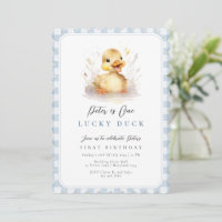 Duck Blue Gingham 1st Birthday