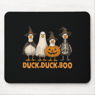 Duck Boo Funny Cute Soky Halloween Family Goose Pu Mouse Pad