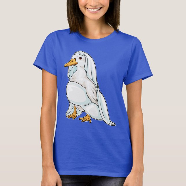 Duck Bride Veil Wedding T-Shirt (Front)