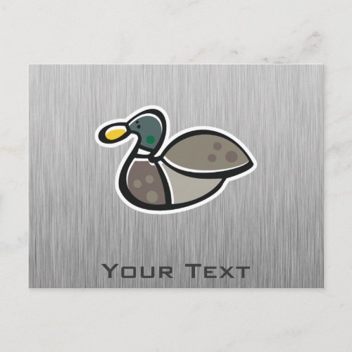 Duck Brushed metal_look Postcard