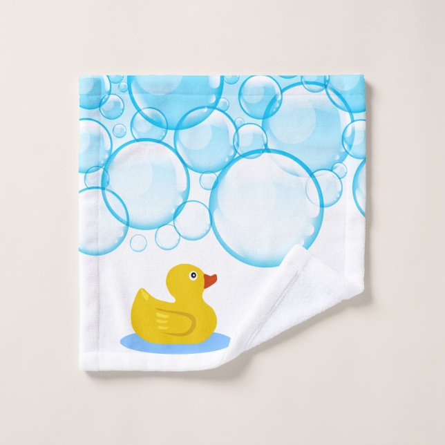 Duck Bubbles Washcloth (Wash Cloth)