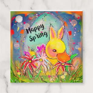 Duck Bunny Spring Easter Tags