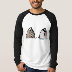 Customizable Duck Butts Men's Canvas Long Sleeve Raglan T-Shirt