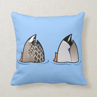 Customizable Duck Butts Cotton Throw Pillow