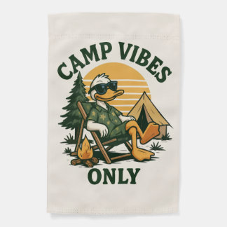 Duck camp vibes garden flag
