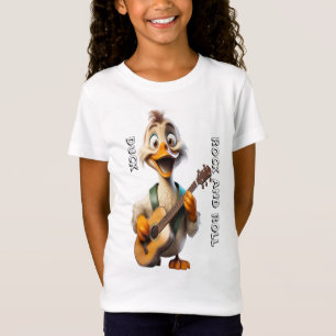Duck Caricature Guitar Cartoon T-Shirt