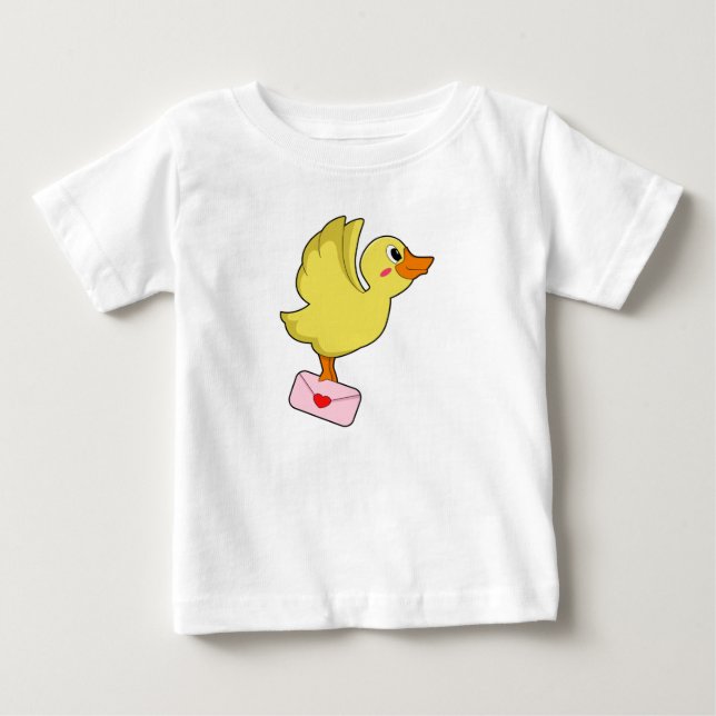 Duck Carrier pigeon Letter Baby T-Shirt (Front)
