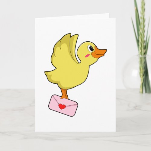 Duck Carrier pigeon Letter Card