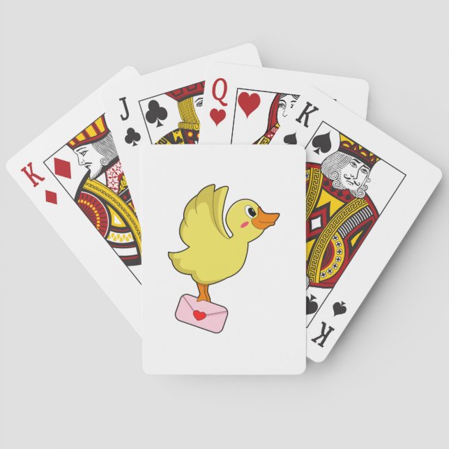 Duck Carrier pigeon Letter Poker Cards (Back)