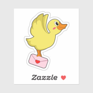 Duck Carrier pigeon Letter Sticker