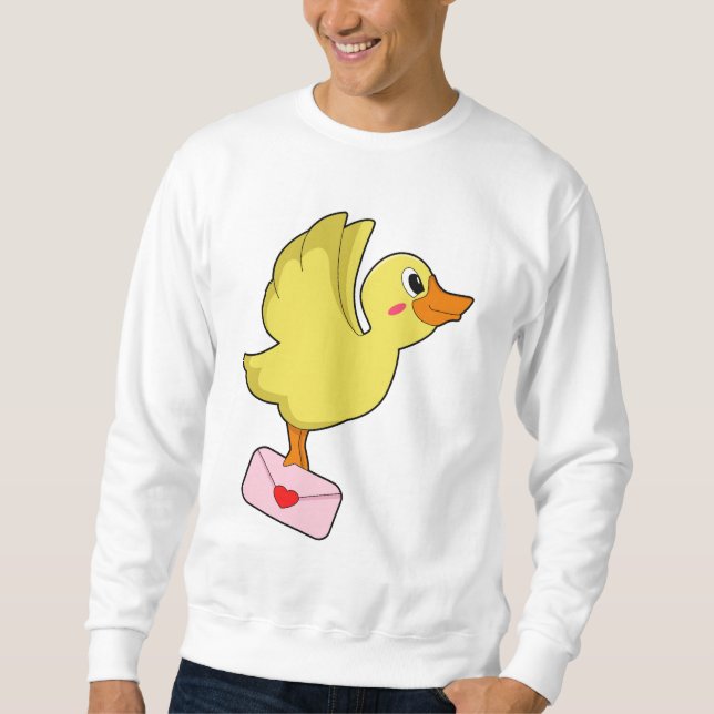 Duck Carrier pigeon Letter Sweatshirt (Front)