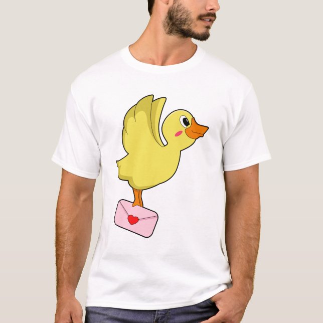 Duck Carrier pigeon Letter T-Shirt (Front)