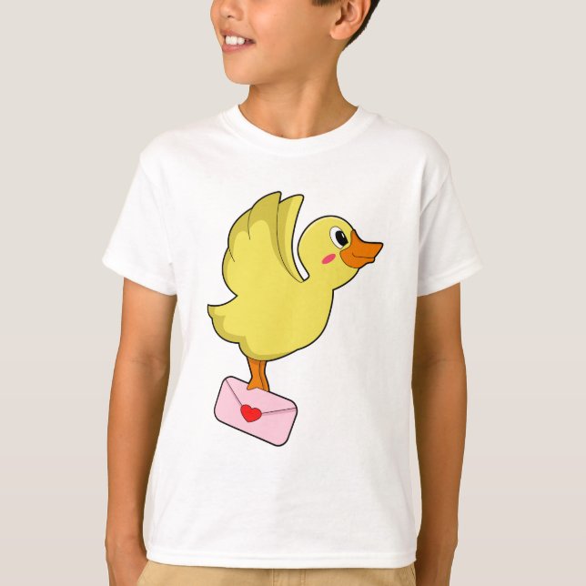 Duck Carrier pigeon Letter T-Shirt (Front)