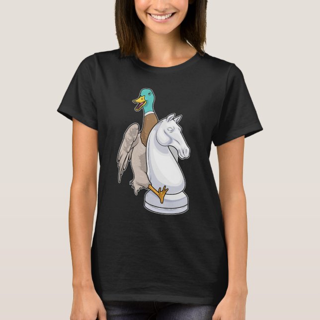Duck Chess piece Knight Chess T-Shirt (Front)