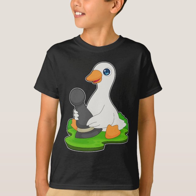 Duck Chess piece Pawn Chess T-Shirt (Front)