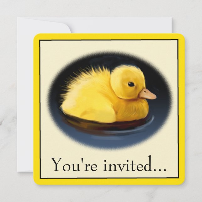 Duck Chick Birthday Party Invitation (Front)