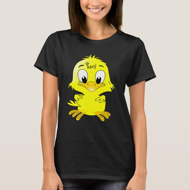DUCK CHICK EASTER ANIMAL BABY CUTE FLUFFY YELLOW T-Shirt (Front)