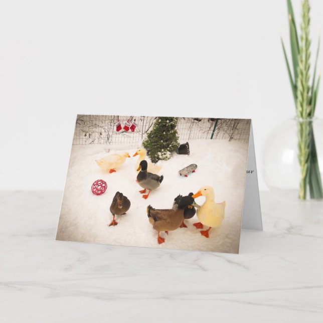 Duck Christmas Party Christmas Card (Front)