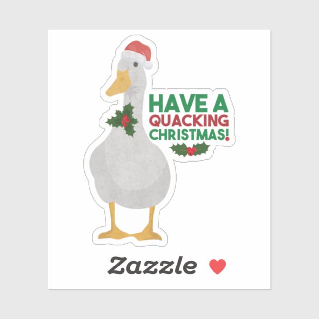 Duck Christmas Pun: Have a Quacking Christmas Sticker (Sheet)