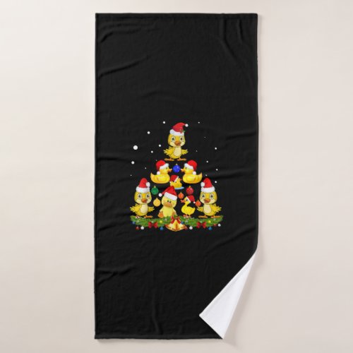 Duck Christmas Tree Bath Towel