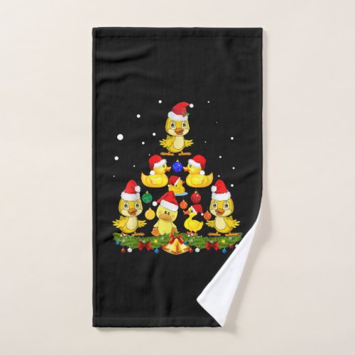 Duck Christmas Tree Hand Towel