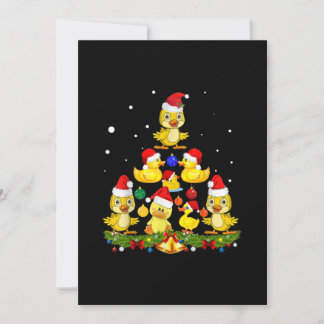 Duck Christmas Tree Holiday Card